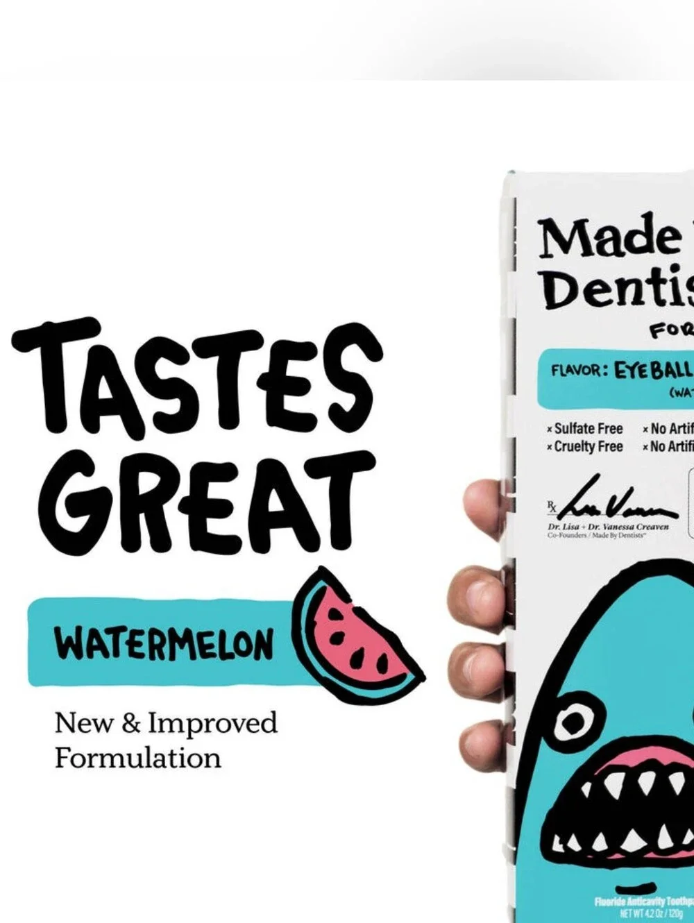 Made By Dentists Kids Toothpaste (Eyeball Juice Watermelon) - 3 Pack